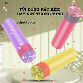 Combo 3 bịch túi rác có dây rút cầm nắm tiện dụng