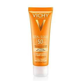Vichy Kem Chống Nắng Ngăn Sạm Da & Giảm Thâm Nám Chống Tia UVA & UVB Ideal Soleil Anti Dark Spot SPF50 50ml