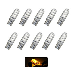 Bộ 10 Đèn Led T10 12v 6 Smd Cho Xe Hơi Silicone