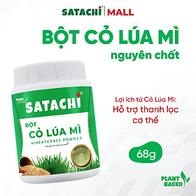 Bột Cỏ Lúa Mì Nguyên Chất SATACHI – 100% cỏ lúa mì tươi, không đường – Hộp 68g