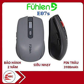 Chuột không dây Fuhlen E07s Pin trâu, siêu nhạy, Tặng kèm pin, BH 2 năm- Hàng chính hãng