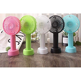 Mua Quạt Mini Cầm Tay Tích Điện Có Đế 3 Cấp Độ Gió Siêu Mát (Nhiều Màu)