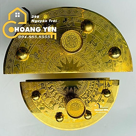 Mua KHÓA CHÙY ĐỒNG HỌA TIẾT TRỐNG ĐỒNG  THEN CÀI CỬA CỔNG  KHÓA TRÙY MÂM ĐỒNG 20-25-30 cm - BÓNG