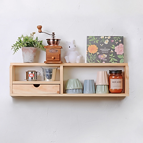 Mua KỆ TRANG TRÍ GỖ GẮN TƯỜNG CÓ NGĂN KÉO TIỆN LỢI - BELLE SHELF