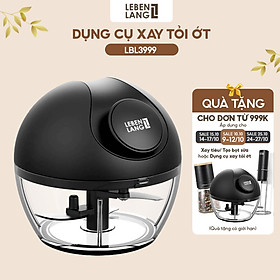 Mua Dụng cụ xay tỏi ớt  thực phẩm Lebenlang LBL3999 dung tích 180ml nhỏ gọn  dây kéo rút tiện lợi - hàng chính hãng