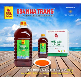 Thùng 4 Chai 5 Lít Nước mắm Cá cơm, 15 độ đạm - 584 Nha Trang