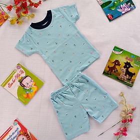 Bộ quần áo cotton cọc tay mùa hè cho bé trai, bé gái
