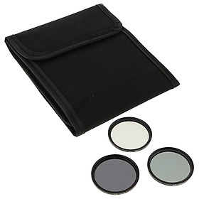 52mm ND2 ND4 ND8 3 Pieces Multi-Coating Lens Filter Kit for DSLR Cameras