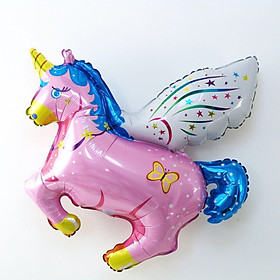 Bong bóng kiếng tráng nhôm ngựa pony ngựa có cánh ngựa gỗ trang trí đồ chơi cho bé