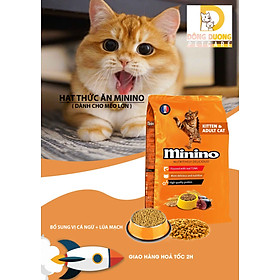 Thức ăn cho mèo con & mèo trưởng thành Minino Tuna Flavored vị cá ngừ gói 1.3kg