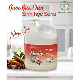 Nước rửa chén bát sinh học SONA 1.6kg hương dừa quế