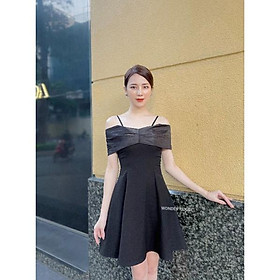 Đầm thiết kế WonderHouse 2 dây dáng chữ A chất liệu kaki thun dày dặn tôn dáng - Bella dress