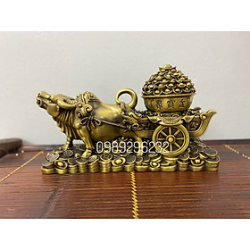 Mua Tượng trâu kéo hũ vàng bằng đồng