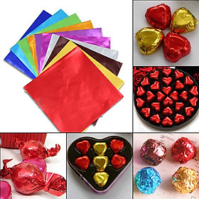 Mua Bộ 100 Tờ Giấy Bạc Bọc Socola Bọc Kẹo Đủ Mầu 10*10cm (Đỏ/Hồng/Tím/Tím Hồng/Vàng/Xanh lá/Xanh Dương/Nâu/Bạc)