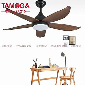 Mua Quạt trần trang trí 5 cánh cong TAMOGA 8013 động cơ 6 số + Tặng kèm điều khiển từ xa HÀNG CHÍNH HÃNG