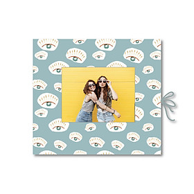 Sổ tay dán ảnh - Crabit Notebuck - Ruột Dot - Eyes - Bìa xanh (19x21cm)