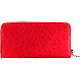Ví Nữ Da Đà Điểu 1 Khóa Vip Huy Hoàng HT3433 (19 x 10.5 cm) - Đỏ