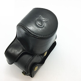 Leather Camera Case for Sony A6400 ILCE-6400 Camera Protective Bag with Shoulder Strap Outdoor Travel Shell