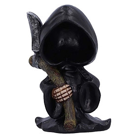 Halloween Figurine Bookshelf Desktop Office Bedroom Scary Grim Reaper Statue