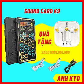 Mua Sound card k9  bộ k9 mobile dùng thu âm  livestream online  tạo hiệu ứng video cho các sound card mixer khác