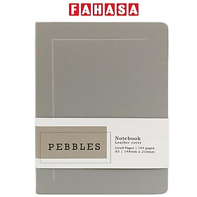 Sổ Bìa Da Pebbles A5 - Kẻ Ngang - 144 Trang 100gsm - The Sun - Clay