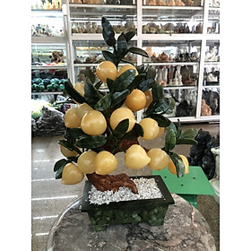 Mua Cây Đào phong thủy đá ngọc hoàng long 18 quả - Cao 42 cm