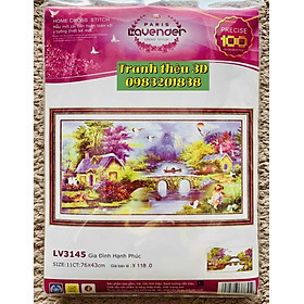Mua Tranh thêu chữ thập Gia đình hạnh phúc LV3145  tranh thêu 3D