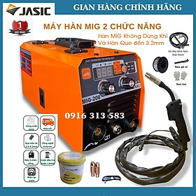 Mua Máy Hàn MIG Không Dùng Khí JASIC 200A Máy Hàn Điện Tử Đa Chức Năng - Tặng Kèm Cuộn Dây Hàn 1Kg - Hàng Chuyên Dụng Hàn được cả Que Và Vật Liệu Mỏng