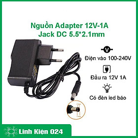 Mua Nguồn Adapter 12V-1A Jack DC 5.5*2.1mm