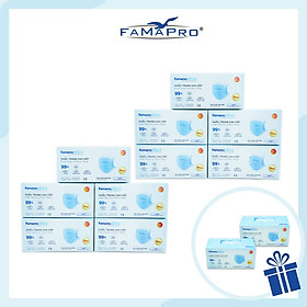 [HỘP - FAMAPRO MAX] - Khẩu trang y tế kháng khuẩn 4 lớp Famapro Max (40 cái/ hộp) - COMBO 10 HỘP