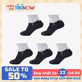 Combo 5 Đôi Tất Nam Vớ Nam Cổ Ngắn Sợi Cotton Cao Cấp Chống Hôi Chân, Không Xù, Không Bai Dão (Cùng Màu)