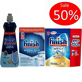 Muối rửa bát Finish 4kg - Muối finish 4.0kg cho Máy rửa bát chén ly, Muối rửa chén finish hay gọi là Muối làm mềm nước Finish gói 1.5kg, 4 kg, 1.2kg