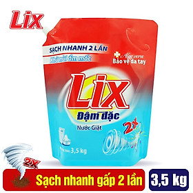 Túi Nước Giặt Lix Đậm Đặc Hương Hoa 3.5Kg NG350 - Tẩy Sạch Vết Bẩn Cực Mạnh