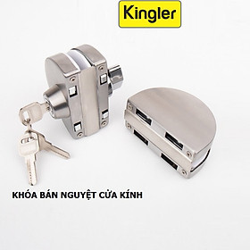 Mua Khóa Bán Nguyệt Inox Cho Cửa Kính Cường Lực  Khóa Cửa Kính Lùa  Lắp Đặt Không Phải Khoan. Kingler 3205- 3206