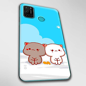 Ốp lưng dành cho Vsmart Joy 4 mẫu Mèo mập nền xanh