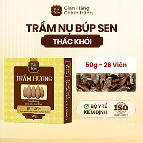 Nụ Trầm Búp Sen Thác Khói – Hộp Vàng 50g | Bảo Trầm – Hương Trầm Dịu Nhẹ, Tự Nhiên