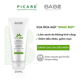 Sữa rửa mặt babé stop akn purifying cleansing gel cho da dầu mụn 200ml
