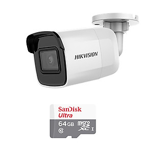 Mua Camera IP WIFI Hikvision DS-2CD2021G1-IW Ngoài Trời 2MP  Và Thẻ Nhớ 64GB - Tặng Kèm Tai Nghe Bluetooth - Hàng chính hãng