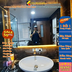 Mua Gương led nhà tắm chữ nhật trang điểm treo tương cảm ứng thông minh kích thước 40x60 - guong mirror