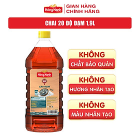 Nước mắm truyền thống Phú Quốc Hồng Hạnh Cao Đạm 20 độ đạm, dung tích 1,9 lít - Nêm ướp đậm đà