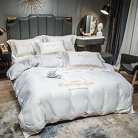 Bộ chăn ga gối Phi Lụa Cao cấp - Nhập khẩu - Dream City Home - Sang Sịn - Hot trends !!!