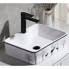 Mua CHẬU RỬA MẶT  LAVABO đặt bàn nhập khẩu cao cấp chính hãng GROVES hình Hươu Nai lộc phát 8137F