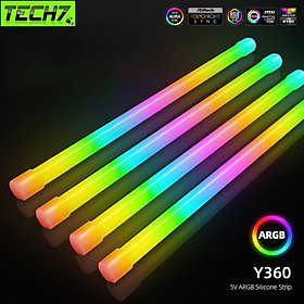 Phụ Kiện Đèn Led RGB Aura Sync Coolmoon đồng bộ Hub + Sync với main 3Pin 5V Trang trí cho máy tính hàng nhập khẩu - Y360 30cm