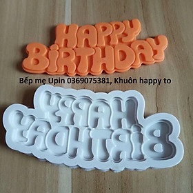Mua Khuôn silicon chữ Happy birthday / khuôn chúc mừng sinh nhật làm bánh rau câu 4d