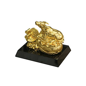 Mua Tượng trâu mạ vàng Nghênh Phúc (cỡ 23cm)