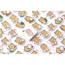 Bộ 46 Sticker Cún Đáng Yêu Hàn Quốc dán trang trí E37
