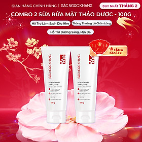Combo 2 tuýp Sữa rửa mặt Sắc Ngọc Khang 100g giúp làm sạch bã nhờn, bụi bẩn cho da