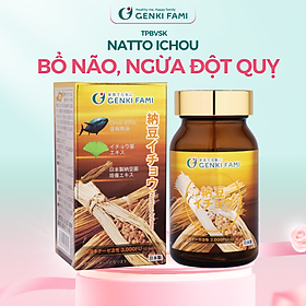 Viên Uống Bổ Não, Phòng Ngừa Đột Quỵ, Giúp Ngủ Ngon Nattokinase 3000FU Natto Ichou Genki Fami Nhật Bản Hộp 90 Viên
