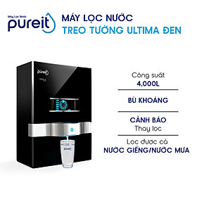 Máy Lọc Nước Pureit Ultima Lọc Nguyên Khối Tích Hợp Công Nghệ RO + UV + MF - Hàng chính hãng