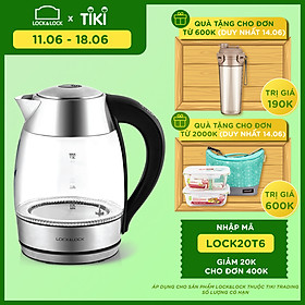 Ấm Điện Thủy Tinh Siêu Tốc Có Điều Chỉnh Nhiệt Độ Lock&Lock EJK341 (1.8L) - Hàng chính hãng